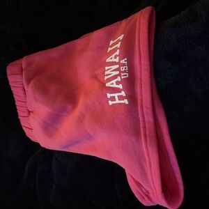 SHEIN Pink Hawaii USA Women's Athletic Shorts